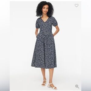 J Crew Printed lace-trim midi dress in Antique Ana by Ivory Floral NEW 2